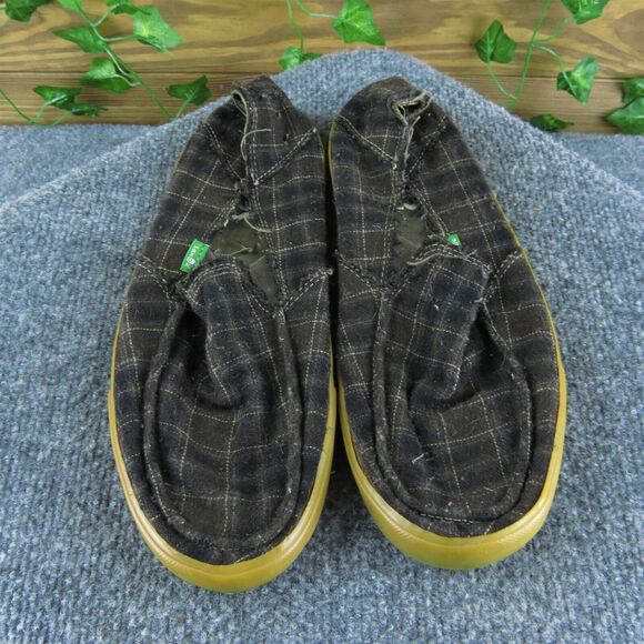 Sanuk Men's Slip-On Brown Fabric Size 9M Gently Used‎ 2025 - Picture 2 of 6
